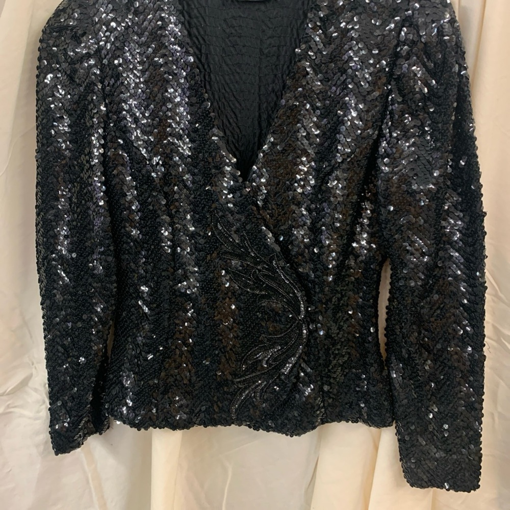 Cachet Black Sequin Jacket